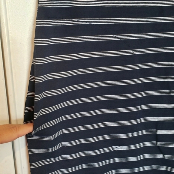 Hang Ten Navy White Stripe Short Sleeve T-shirt Dress UV Protection UPF 50+ M - Picture 5 of 9